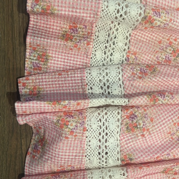 NWT Loveshack Fancy Arla Skirt, Berry Picnic. Size XS. - Picture 7 of 10